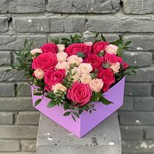 Цветочная композиция из Розы в коробке в Санино