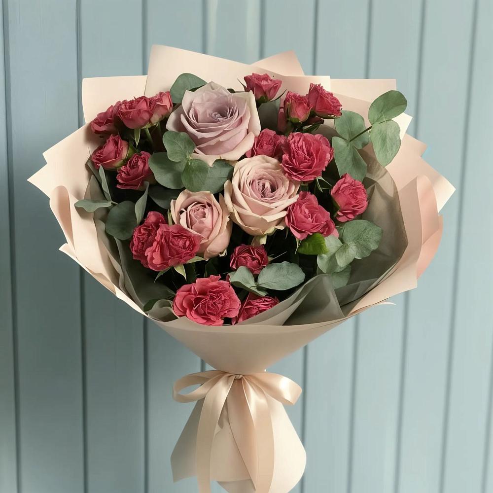Букет цветов из: Гвоздики и Розы в Санино