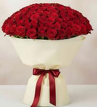 Букет 101 Красная роза Милано в Санино