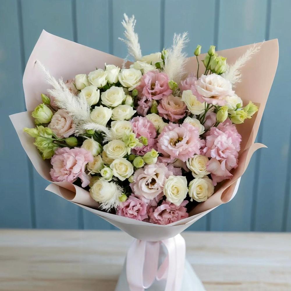 Букет цветов из: Альстромерии и Розы в Санино