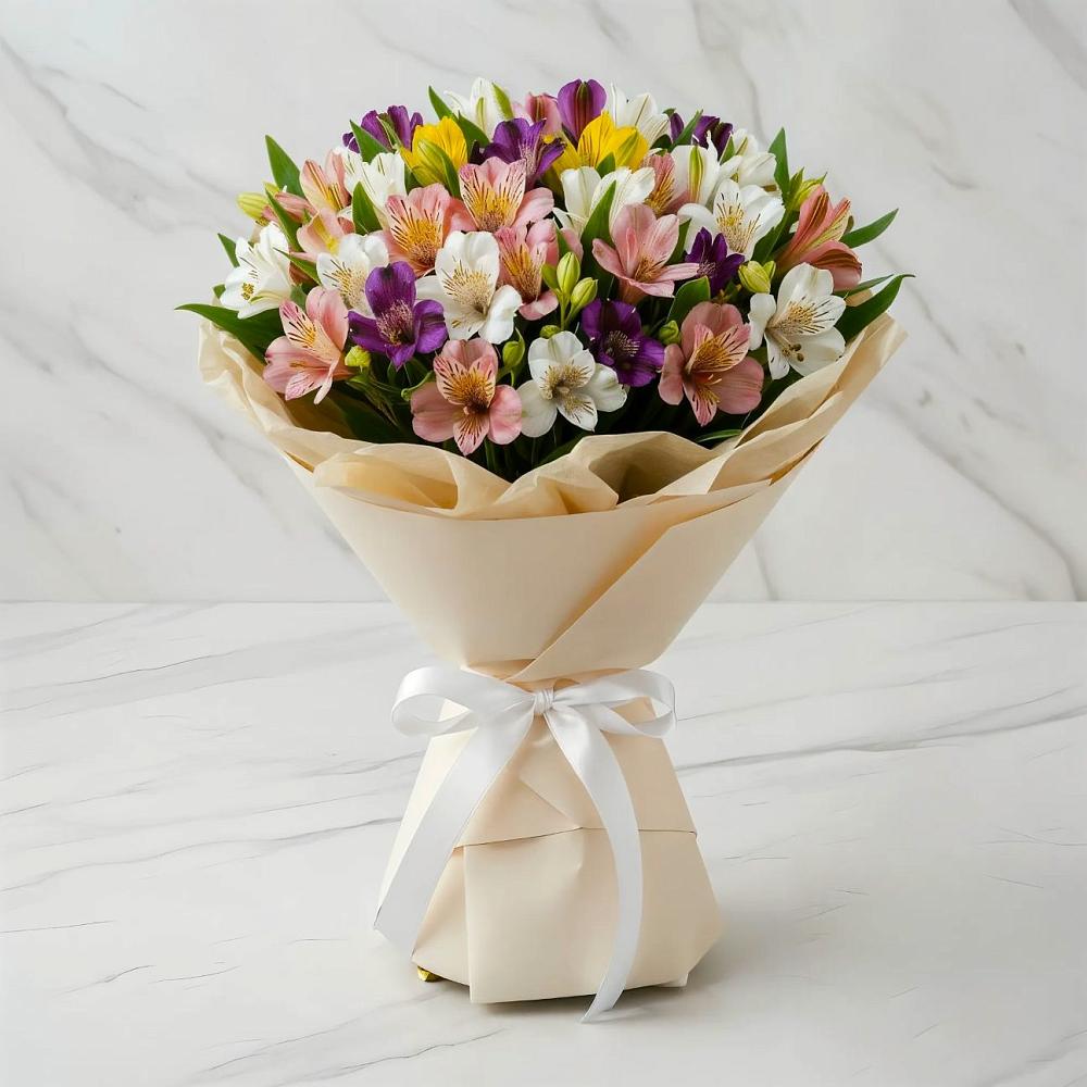 Букет цветов из: Альстромерии в Санино