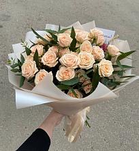 Букет Кремовые розы Латте в Санино