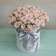 Цветочная композиция из Розы в шляпной коробке в Санино