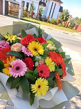 Букет цветов из:  Герберы #REPLACE_PRED# Санино