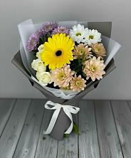Букет цветов из:  Розы, Герберы и Хризантемы в Санино