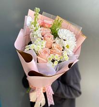 Букет цветов из:  Хризантемы и Розы в Санино