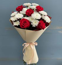 Букет цветов из:  Розы и Хризантемы #REPLACE_PRED# Санино