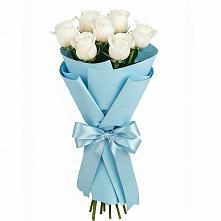 Букет 7 белых роз Проуд в Санино