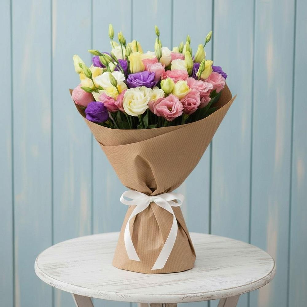 Букет цветов из: Лизиантусы в Санино