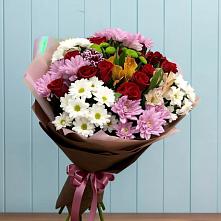 Букет цветов из:  Розы, Хризантемы и Альстромерии в Санино
