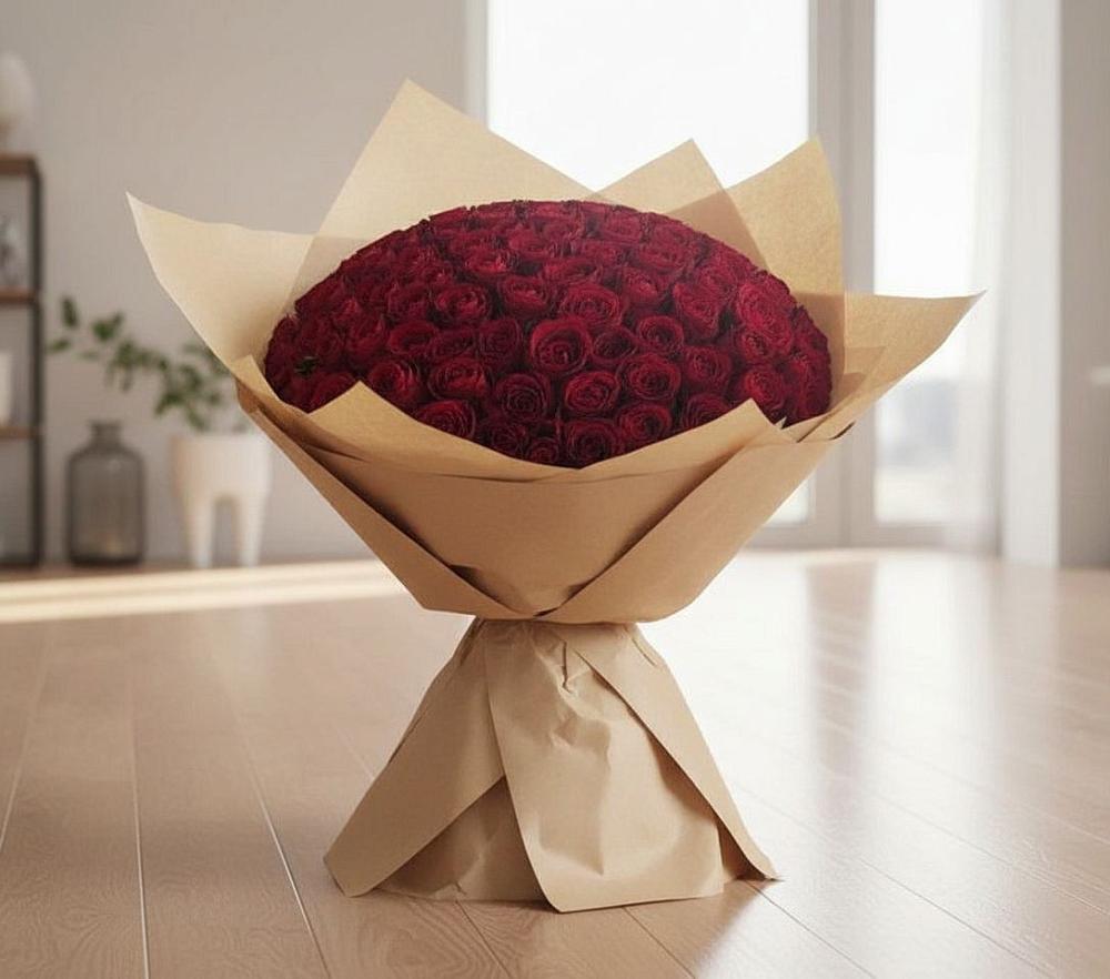 Букет 101 Красная роза в Санино