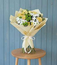 Букет цветов из:  Хризантемы и Розы в Санино