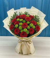 Букет цветов из:  Розы и Хризантемы в Санино