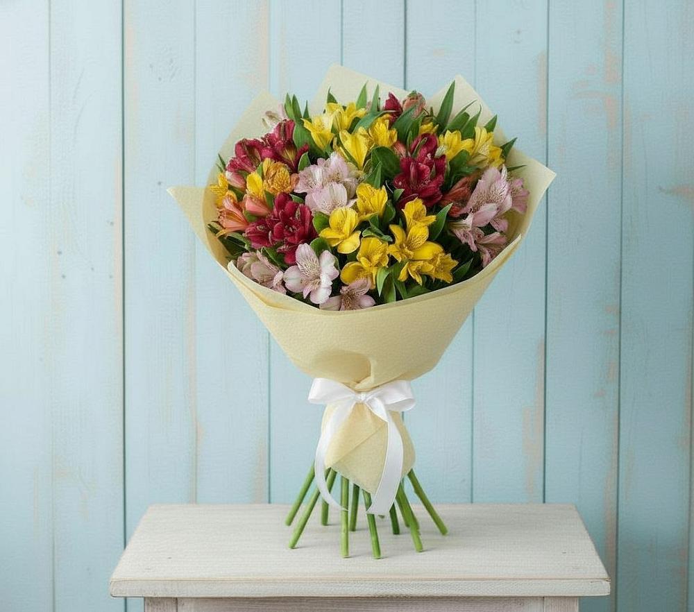 Букет цветов из: Альстромерии в Санино