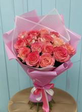 Букет 15 Розовых роз Равель в Санино